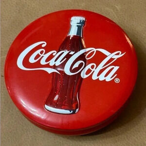 Coca-Cola Embossed Bottle Metal Tin 1995 5”x2.5”
